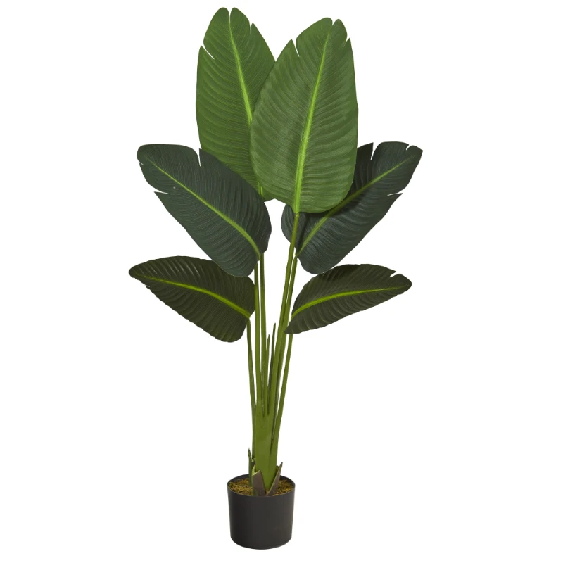 

45" Green Travelers Palm Artificial Plant (Real Touch)