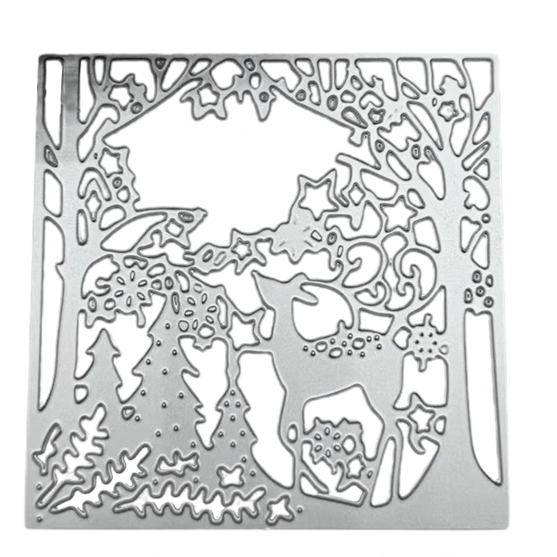 

Christmas Tree Elk Cutting Dies Stencil Scrapbooking DIY Album Stamp Paper Card for Handmade Greeting Cards Embossing