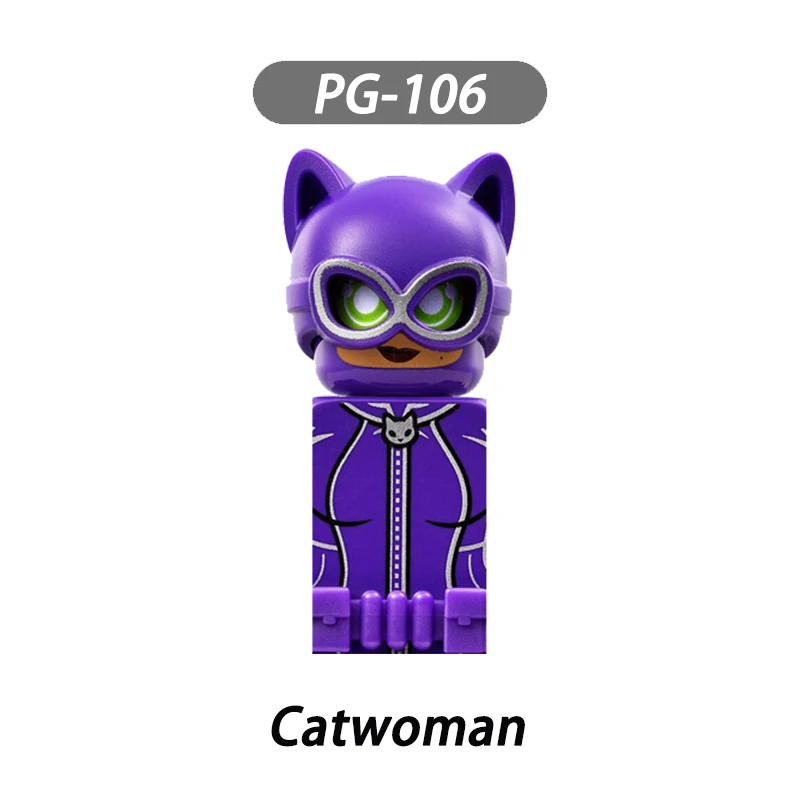 

1PCS Heros Movie Series Anime Action Clown Posion Ivy Bat Heros Figures Building Blocks Toys for Children Kids Gift