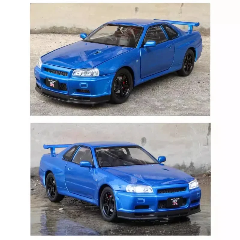 Женская модель автомобиля 1/24 Nissan Skyline Fast &amp Furious из сплава