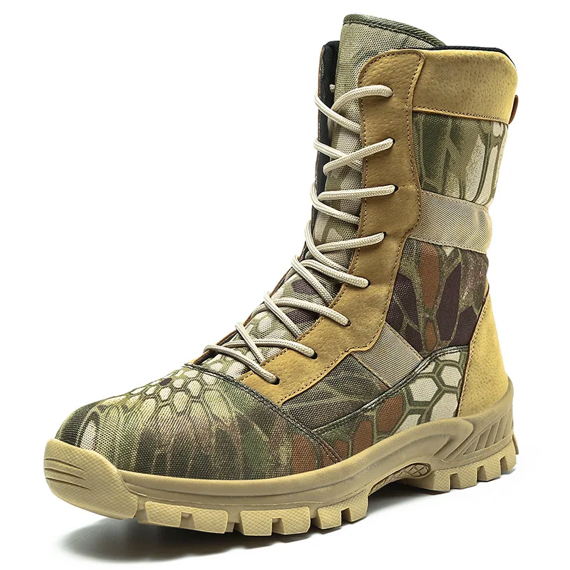 

Outdoor Ultra-Light High-Top Military Boots Desert Special Forces Combat Boots Trendy Martin Boots Workwear Men's Shoes