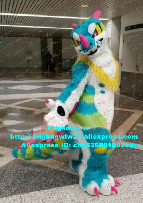 Длинный Меховой пушистый костюм красочный женский костюм-талисман для взрослых