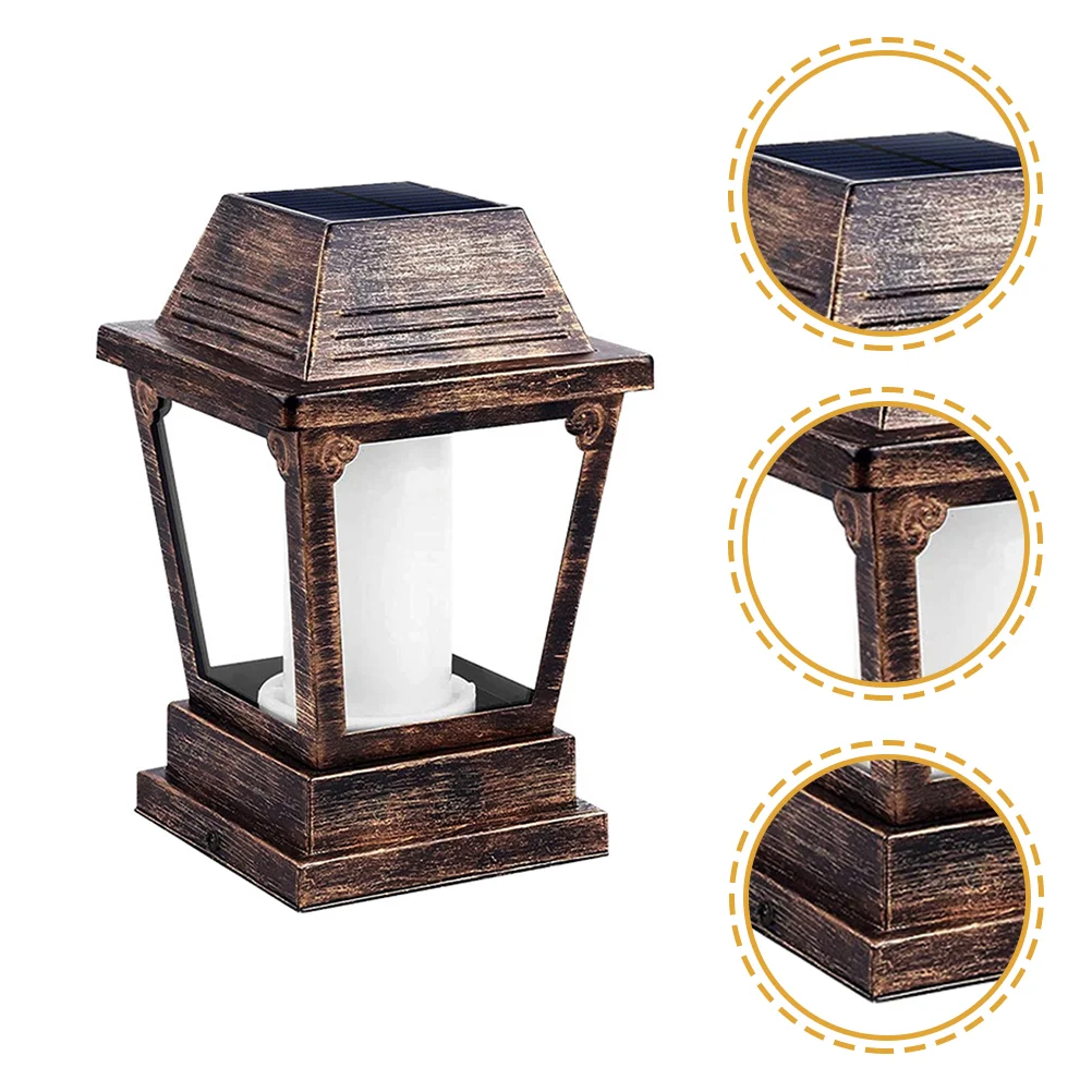 

Outdoor Solar Lights with Flickering Flame Solar Lamp Post Lights for Garden Pathway