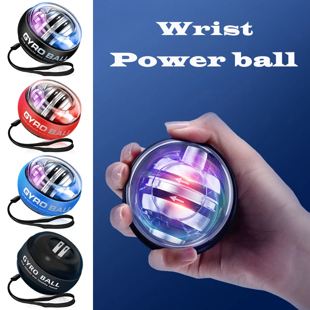 

Metal Gyro Power Ball LED Wrist Exercise Ball Self-starting Powerball Muscle Training Hand Exerciser Gym Fitness Equipment