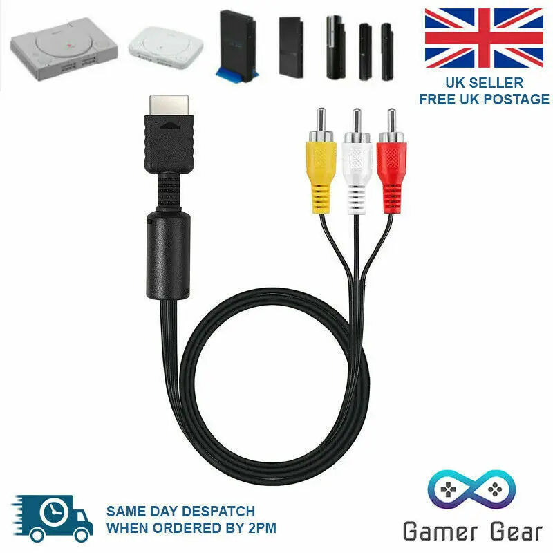 Композитный кабель RCA AV TV Video Audio для PS1 PS2 PS3 адаптер 1 8 м |