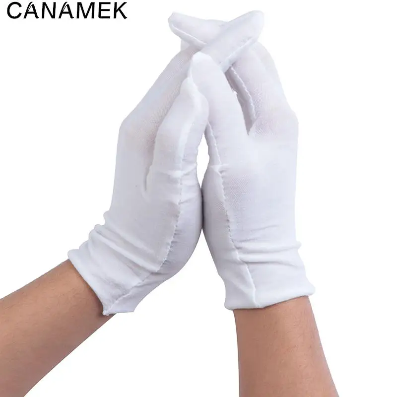 High Quality White Gloves Full Finger Men Women Waiters/drivers/Jewelry/Workers Mittens Sweat Absorption Gloves Hands Protector