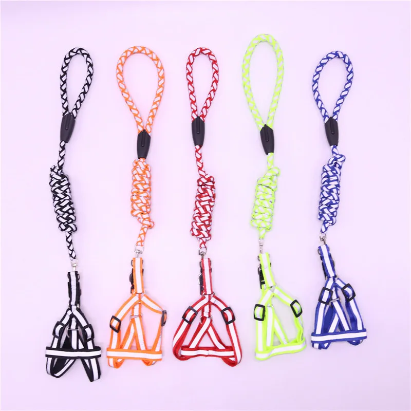 

No Pull Reflective Dog Harness Leash Set Pet Vest Lead For Small Meduim Large Dogs for Daily Training Walking Vest Leads 1pc