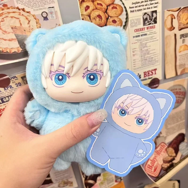 Фото Новый подлинный Eaki Jujutsu Kaisen Season 2, Cat Park Party Gojo Satoru, слепая коробка, плюшевая кукла, сумка, подвеска, модель, коллекция №5