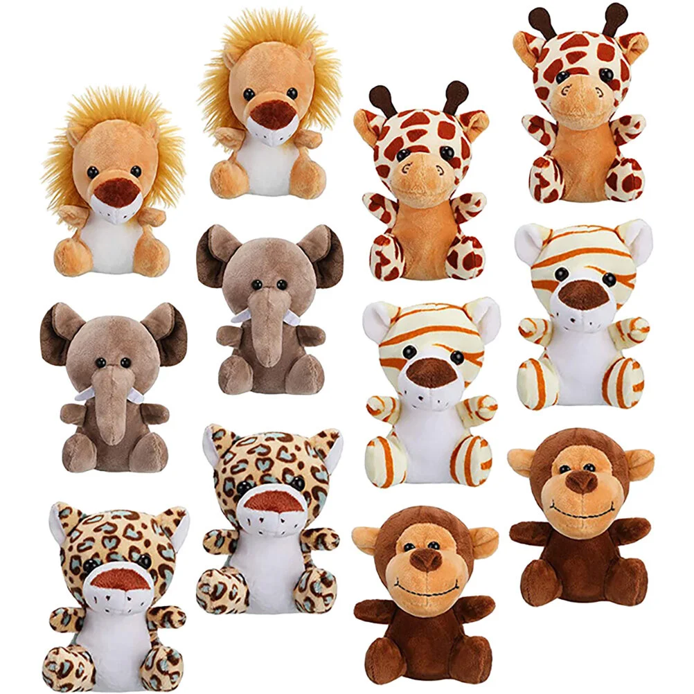 

Gift Bag Cartoon Pendant Plush Jungle Animal Stuffed Ornament Hanging Key Ring Keychain Baby Para Mujer