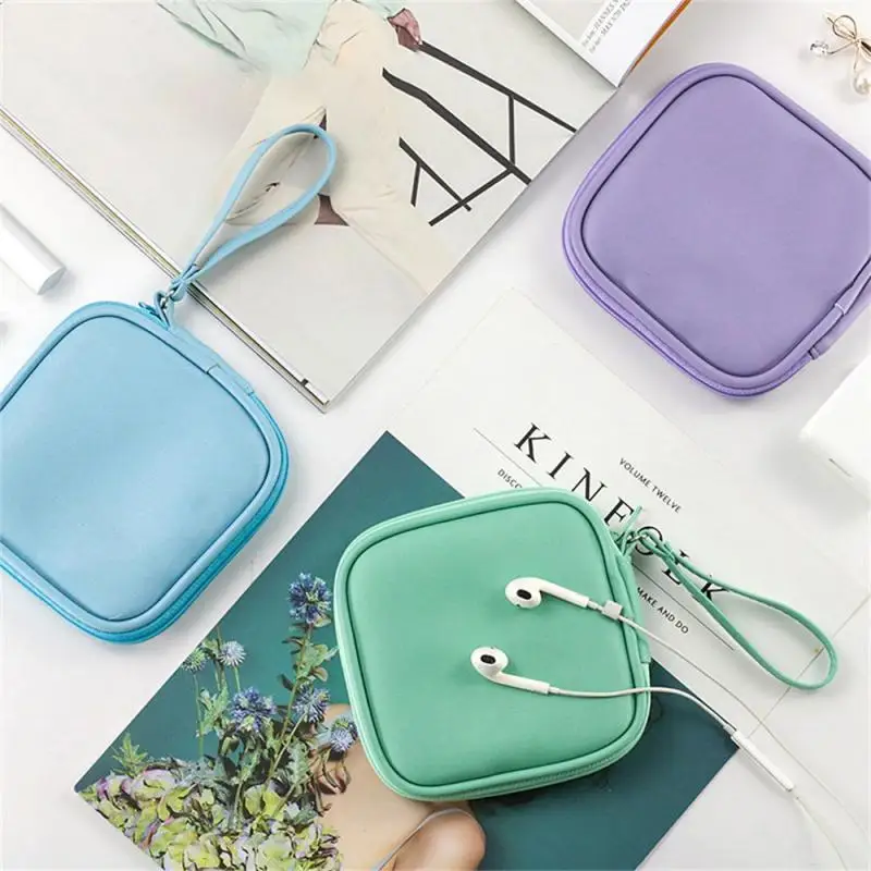 

Macarone Color Data Cable Storage Bag Modern Simple Earphone Storage Bag Portable Charger/USB Flash Drive/key Storage Bag