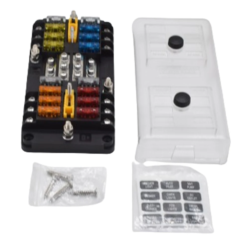 

Универсальный автомобильный блок предохранителей 12/16/20-контактный двухпроводной блок шины 12 В 36 В 24 В, держатель предохранителя с отрицательной цепочкой для грузовика, лодки, морского автофургона