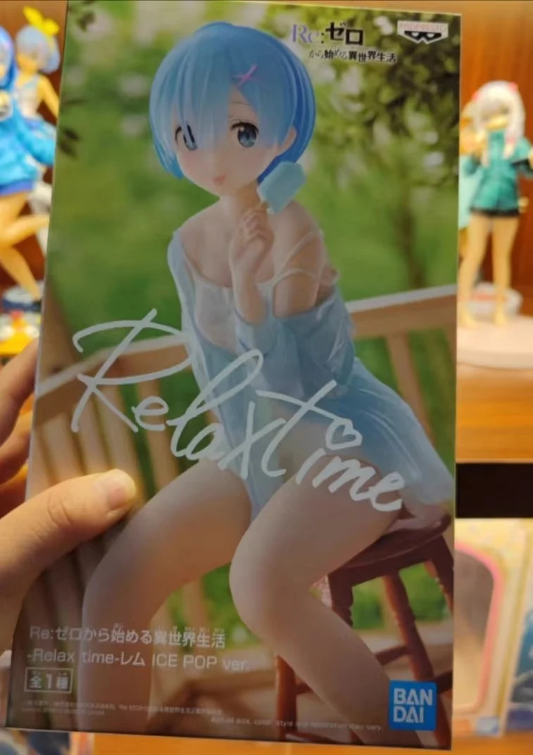 

100% оригинальная модель Banpresto Relax Time Rem Ice Ver. Экшн-фигурка из ПВХ в коробке