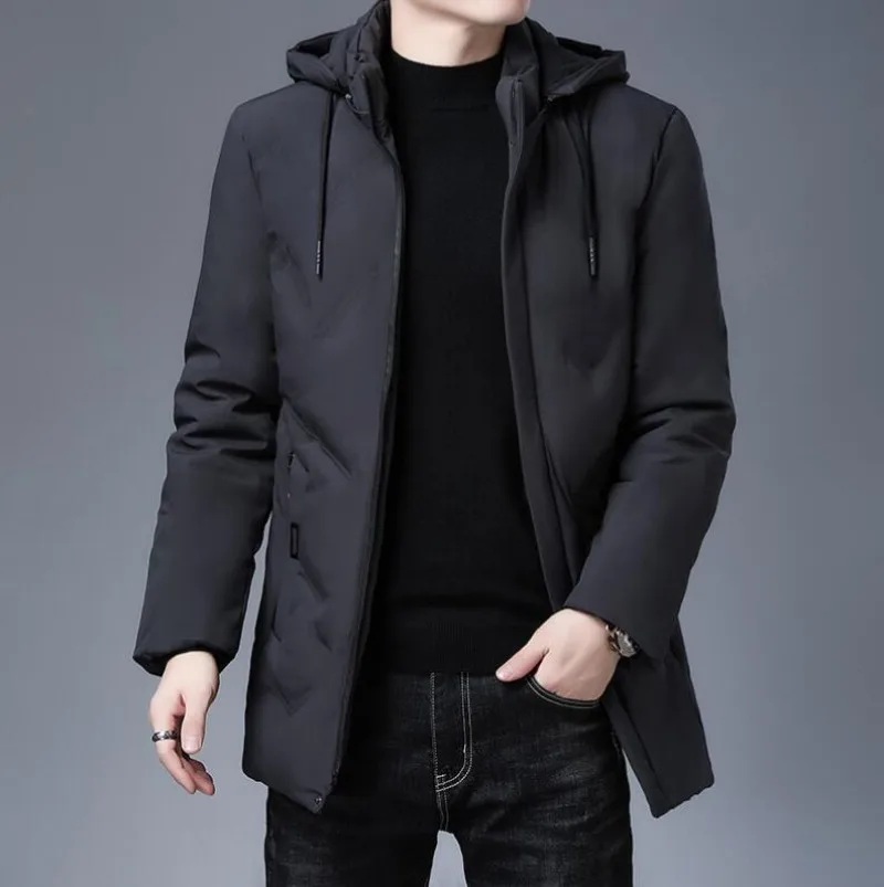 

Top Quality New Brand Hooded Casual Fashion Long Thicken Outwear Parkas Jacket Men Winter Windbreaker Coats Men Clothing