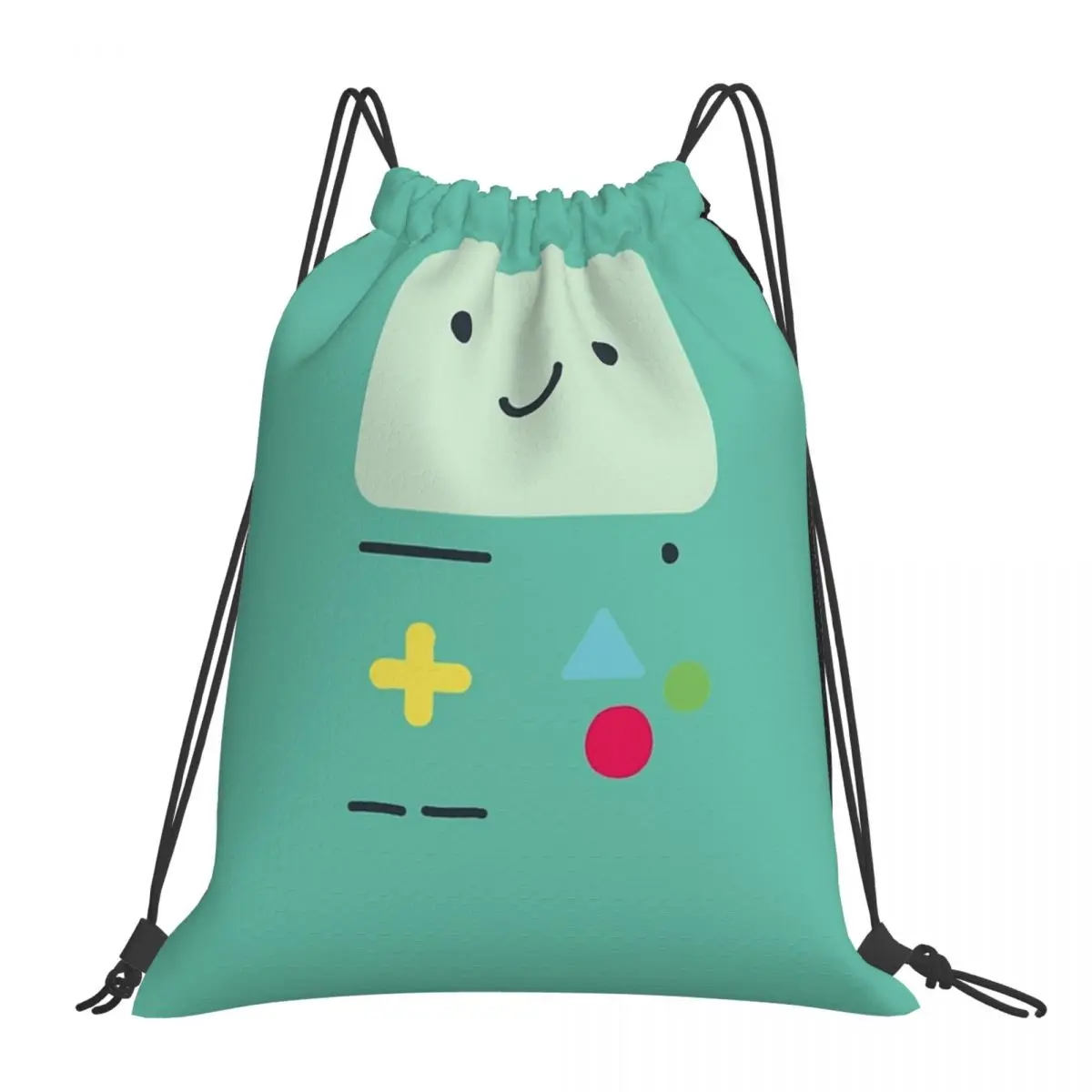 

Kawaii Adventure Time BMO Backpacks Fashion Portable Drawstring Bags Drawstring Bundle Pocket Sports Bag Book Bags For Man Woman