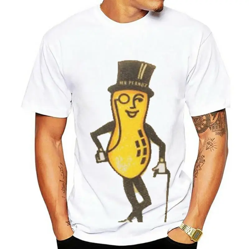 Классическая футболка Mr. Peanut Cool Old School белого цвета и слоновой кости размер S 5XL T 1503