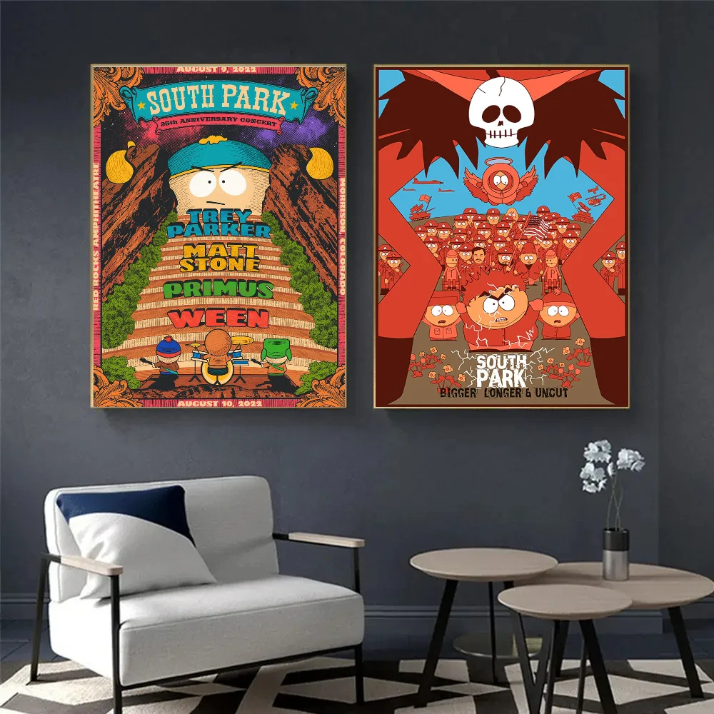 Современные стили мультфильм S-South P-Park плакат Высококачественная цифровая печать