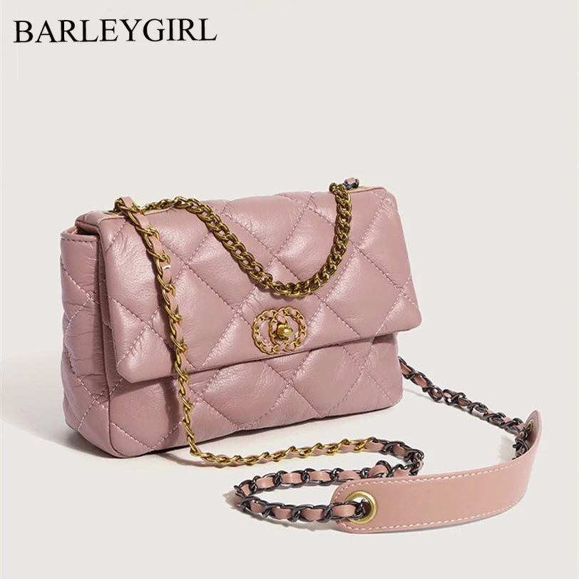 

Женская сумка на плечо из искусственной кожи с узором в стиле Lingge, женская маленькая сумка, брендовая дизайнерская простая Сумочка для деву...