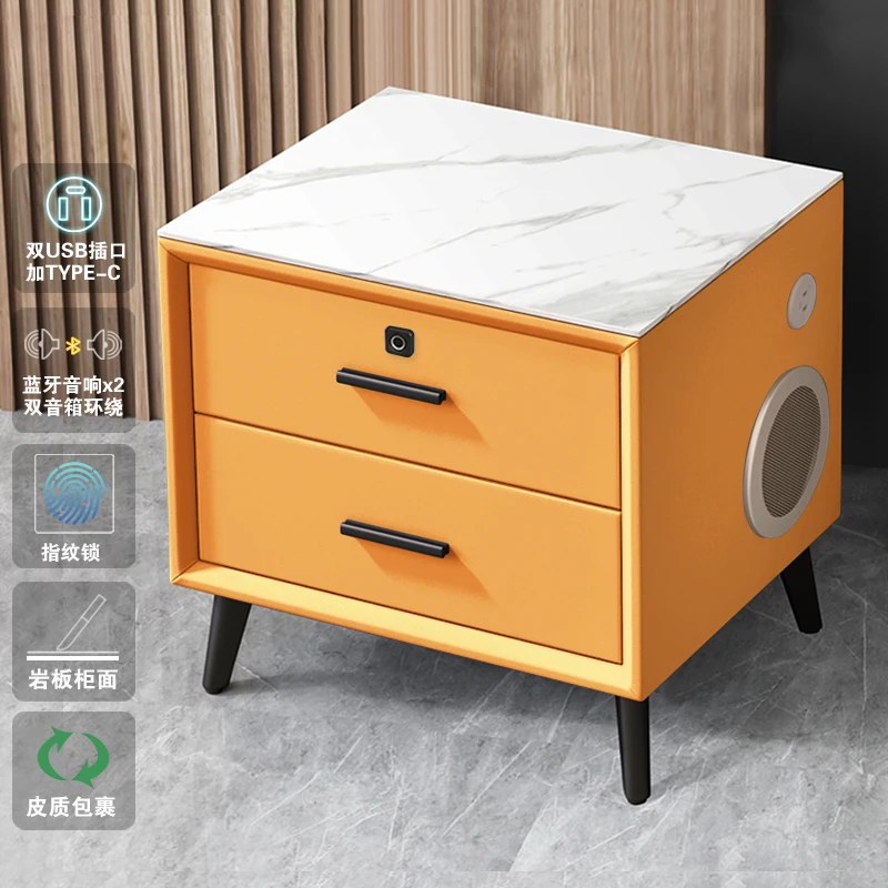 Stolik nocny dla graczy Luksusowy drewniany stolik Wyciszony prosty przemysłowy Moveis Para Quarto do sypialni