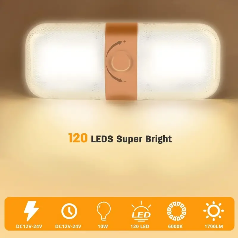 120LED купольные фонари для автодомов 12 В 24 салон автомобиля потолочный светильник