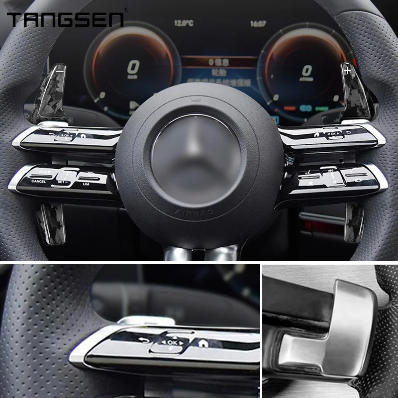 Переключатель рулевого колеса из углеродного волокна совместимый с Mercedes Benz E220 E260