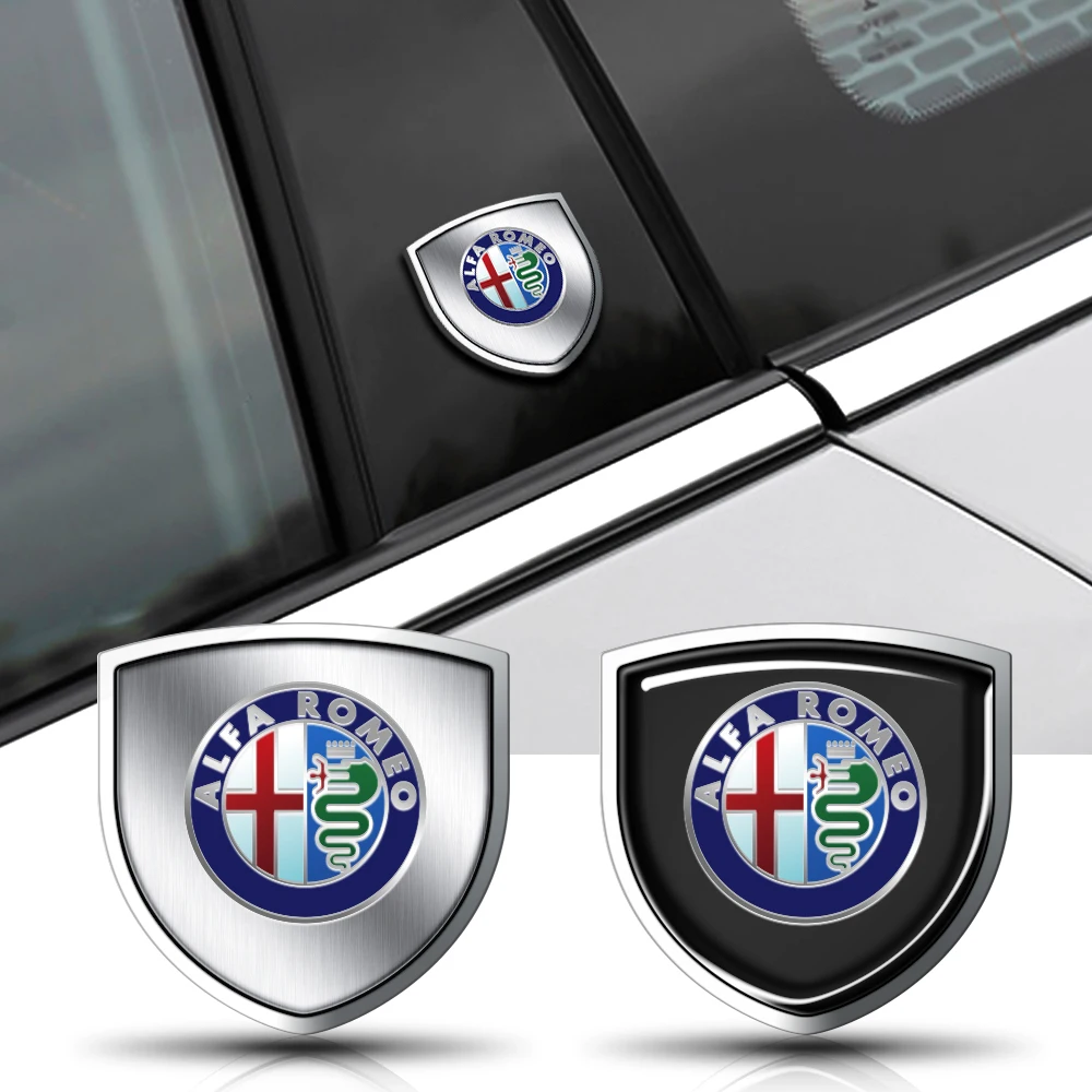 

3D Metal Car Body Window Decoration Stickers Badges Auto Styling For Alfa Romeo Giulietta 159 Mito 147 Giulia Quadrifoglio 166