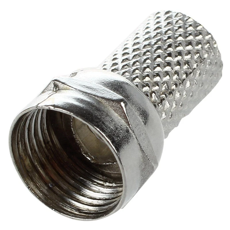 

90 Pcs RG6 F-Type Twist-On Coax Coaxial Cable RF Connector Male For CCTV Camera