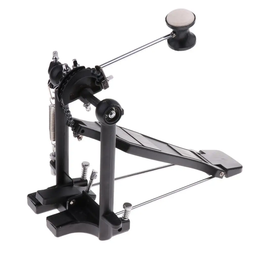 

Rack Drum Pedal Set with Drum Beater Single Chain Drive Kit for Drummer