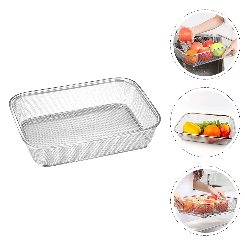 

Stainless Steel Strainer Basket Sink Strainer Drying Basket for Fruit Vegetables Washing Drain Colander