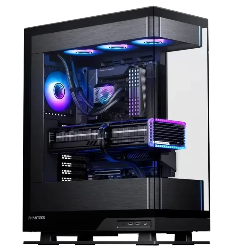 Фото Корпус для ПК Phanteks Evolv X2 Mid Tower для материнских плат EATX/ATX, трехстороннее закаленное стекло, ARGB-подсветка, игровой корпус для ПК №3