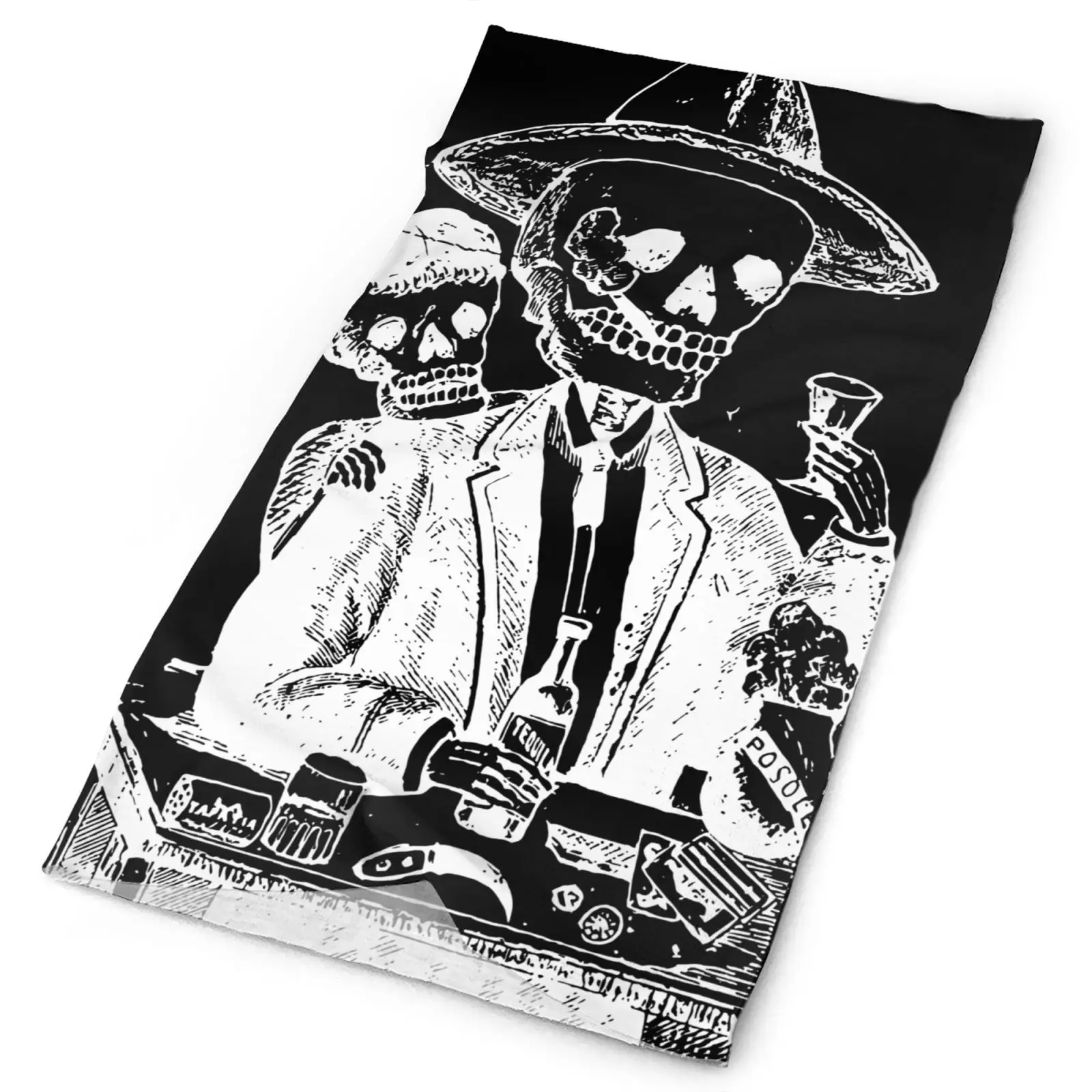 

Alcoholica Calavera Mexico Alcohol Men's Bandana Scarf For Men Cycling Men's Bandana Skimask Bandana For Women Women's Bandana