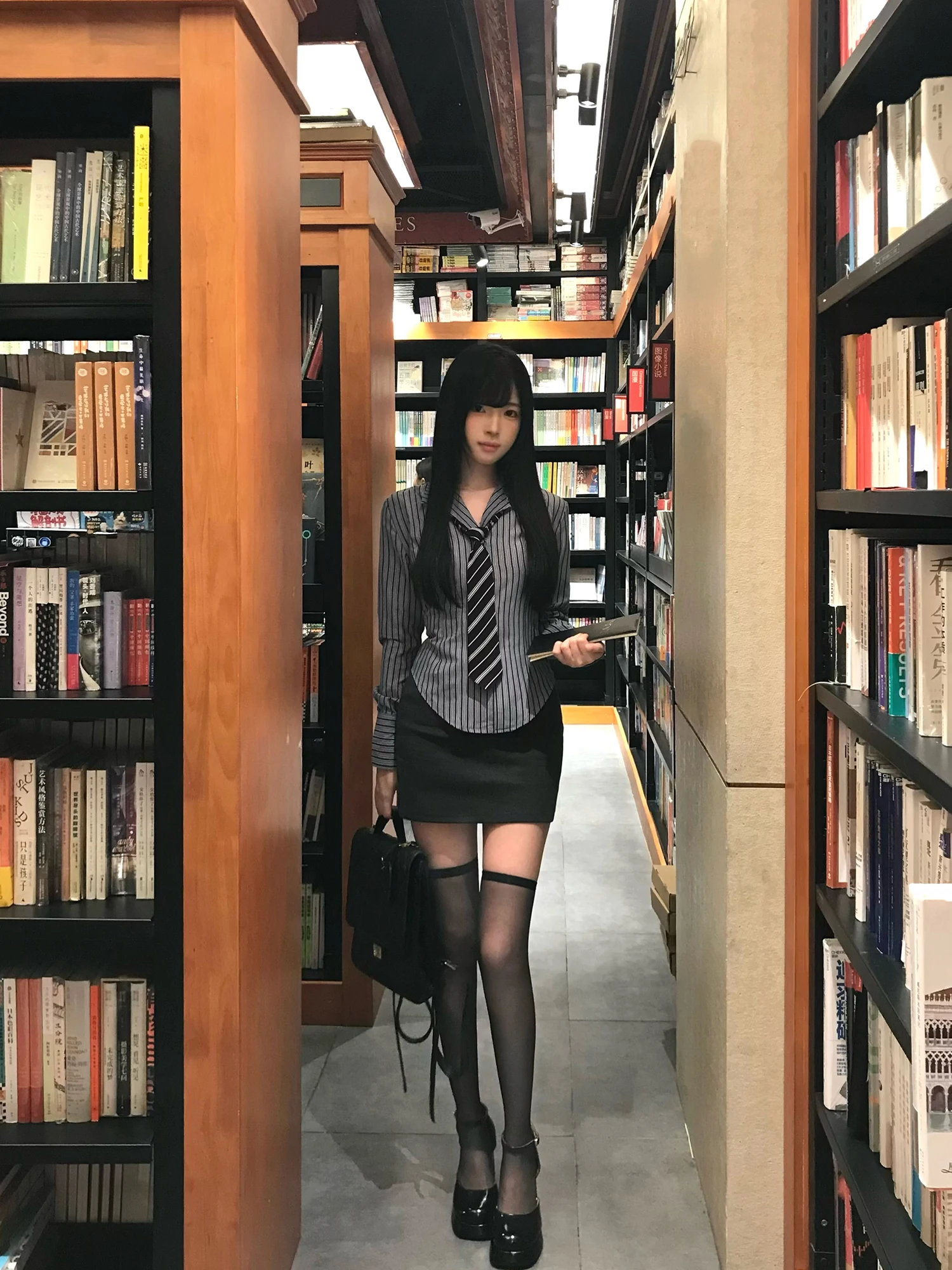 Mars JK Twilight женские голубоково-серые полосатые рубашки с длинными рукавами