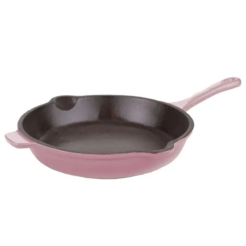 

2023 New Cast Iron Fry Pan, 10", Pink Non-stick Pan Frying Steak Pancake Cookware Pans Kitchen Accessories