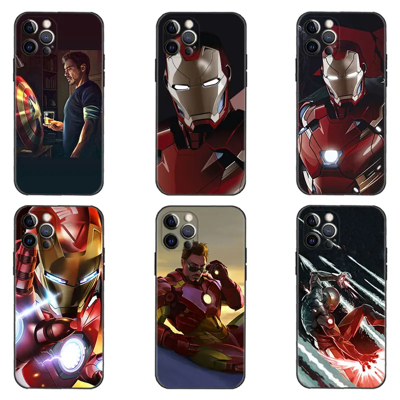 

Case for iPhone 13 11 12 pro max XR X XS Cover 8 7 plus Funda Marvel Capa 13promax 11promax 12promax Coque Iron Man 3 Tony Stark