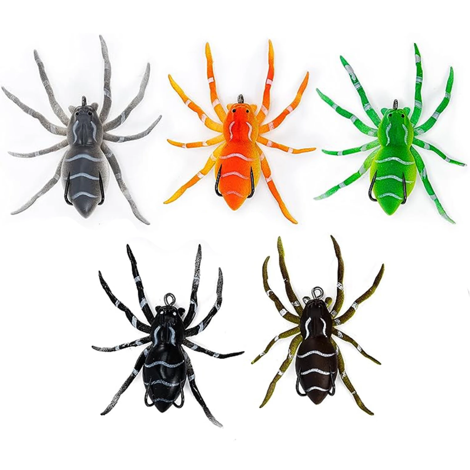 

FOCARP Soft Fishing Lures Jig Heads T Tail TPR Lures Minnow Fishing Bait Big Tail Head for Saltwater Freshwater Soft Shrimp Lure