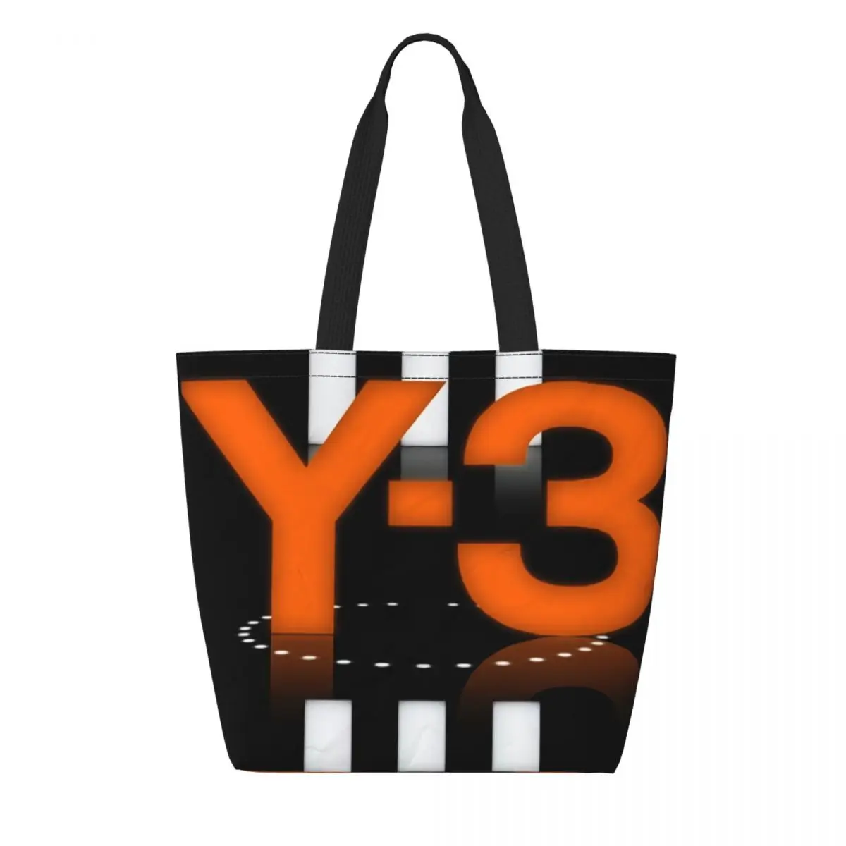 

Custom Yohji Yamamoto Shopping Canvas Bag Women Reusable Large Capacity Groceries Shopper Tote Bags