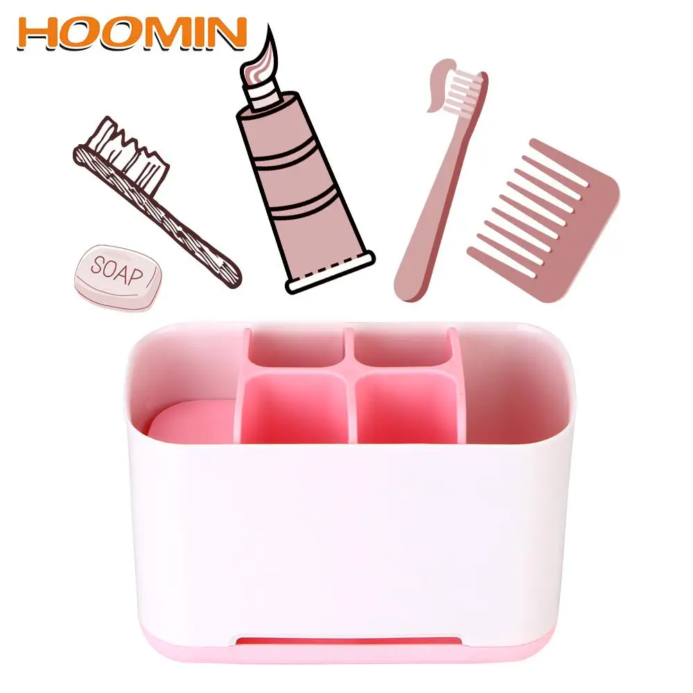 

Аксессуары для ванной, органайзер для батарей, подставка для хранения кистей для бритья и макияжа, чехол, держатель для зубной пасты и элект...