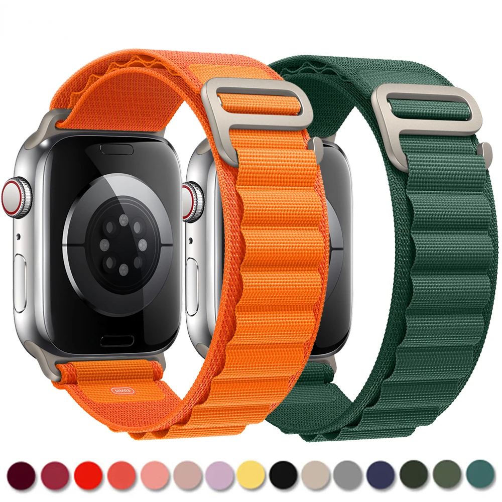 

loop strap For apple watch band 49mm 45mm 41mm 44mm 40mm Nylon watchband bracelet belt iwatch series 3 5 SE 6 7 8 Ultra
