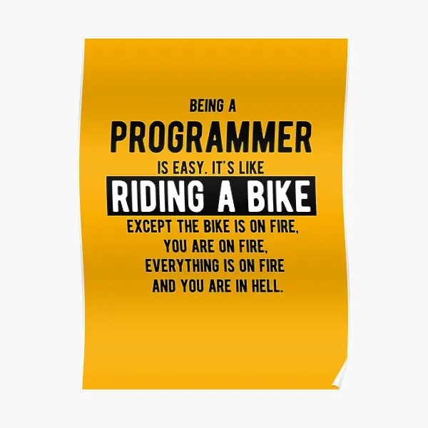 

Быть программатором легко, это как плакат Ri, картина, Современное украшение, роспись, домашнее смешное искусство, без рамки