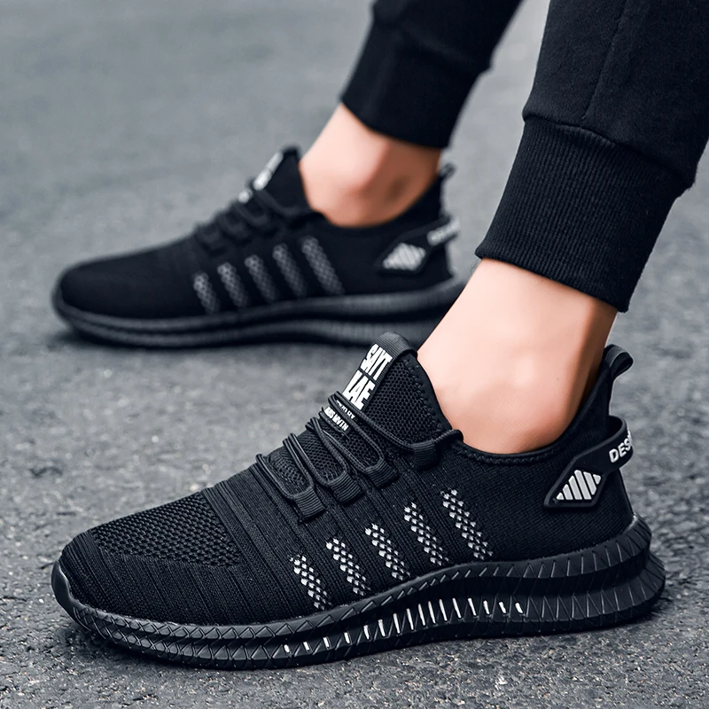 

Men Casual Shoes Breathable Mesh Sneakers Comfortable Walking Footwear Male Running Sport Shoes Lace Up Walking Shoe
