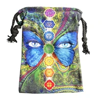 velvet tarot bags 5 12 x 7 09 inch dice storage bag eye of butterfly rune bags for storage necklace earrings tarot cards