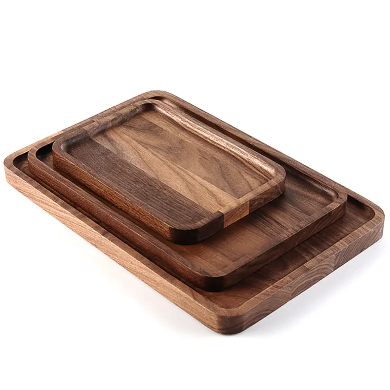 

Food Serving Tray, Solid Wood Vintage Butler Breakfast Tray, Best Kitchen Storge Board for Meat Cheese and Vegetables