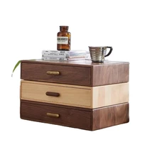 office desk file drawer storage box solid wood light luxury household large capacity sundry cosmetics finishing box dustproof