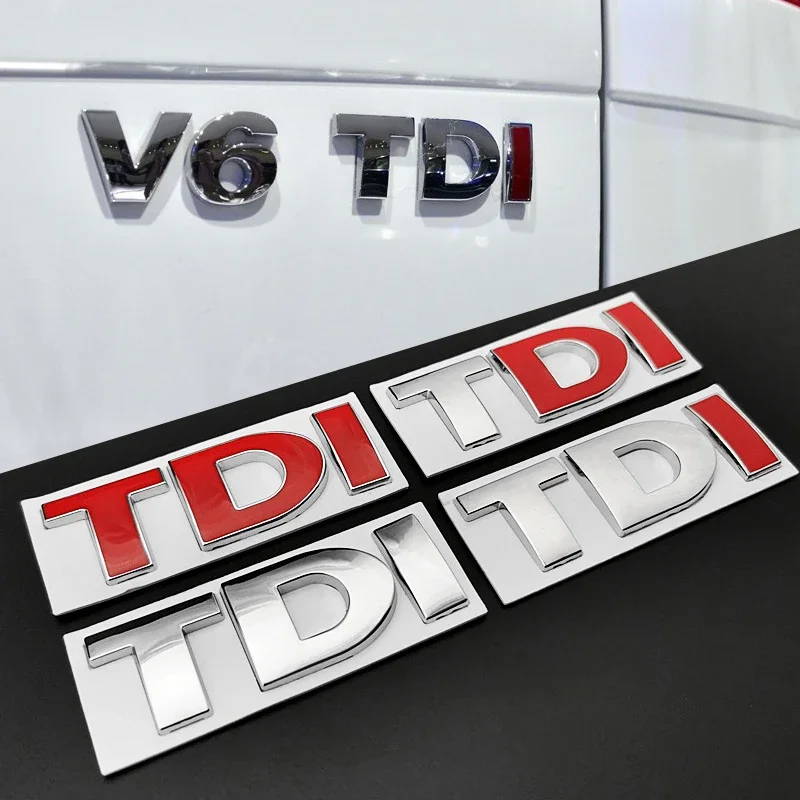 Автомобильная металлическая 3D авто наклейка TDI логотип задний багажник значок
