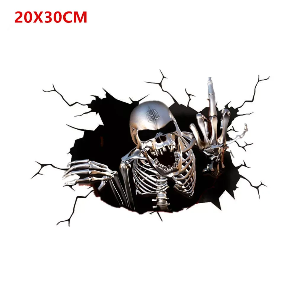 3D Скелет череп/курица/кошка/фотография стильная стена автомобиля фотография
