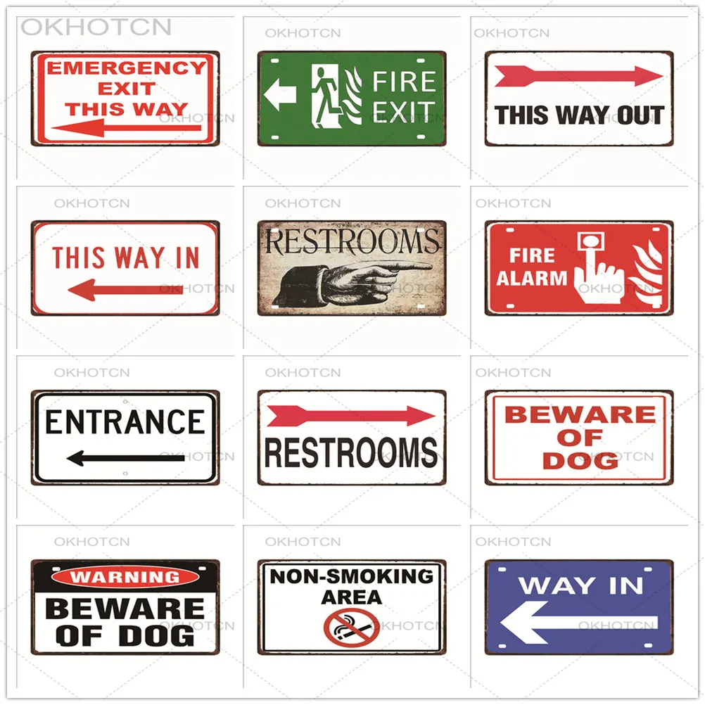 

Vintage Car License Metal Plate Public Arrow Indicator Rustic Metal Sign Warning Tin Signs Bar Pub Metal Wall Art Decor Plaques