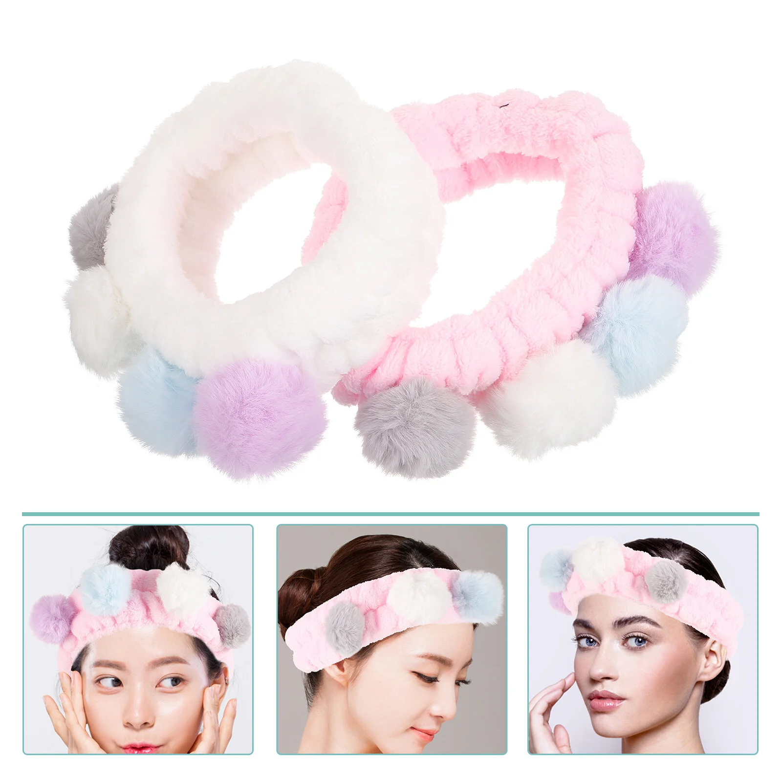 

Headband Skin Care Head Bands Face Washing Facial Cute Bands Hair Elastic Bath Spa Bulk Ball Fluffy Skincare Towel Beauty