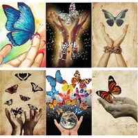 5d diy diamond painting butterfly diamond embroidery animal scenery cross stitch full square round drill home decor manual gift