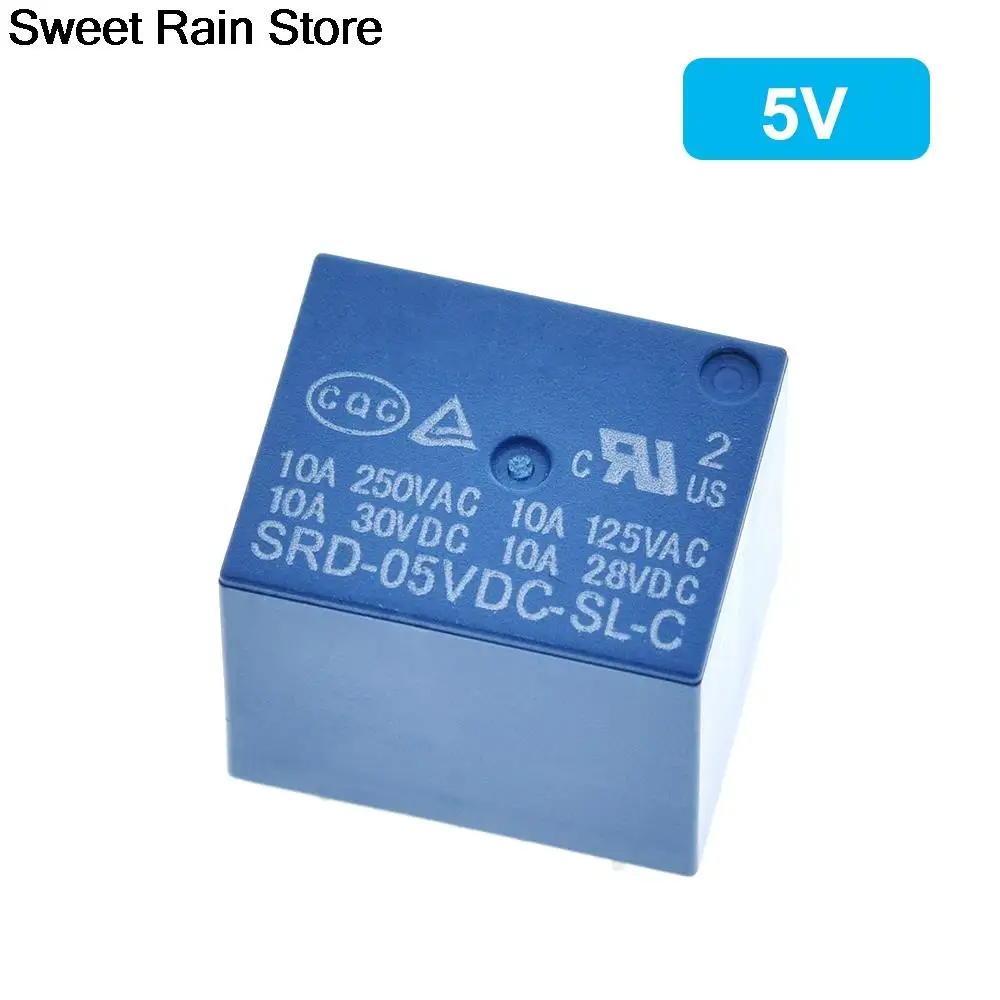 Реле SRD-03VDC-SL-C SRD-05VDC-SL-C SRD-06VDC-SL-C SRD-09VDC-SL-C SRD-12VDC-SL-C 3V 5V 6V 9V 12V 24V 48V 10A 250VAC 5PIN