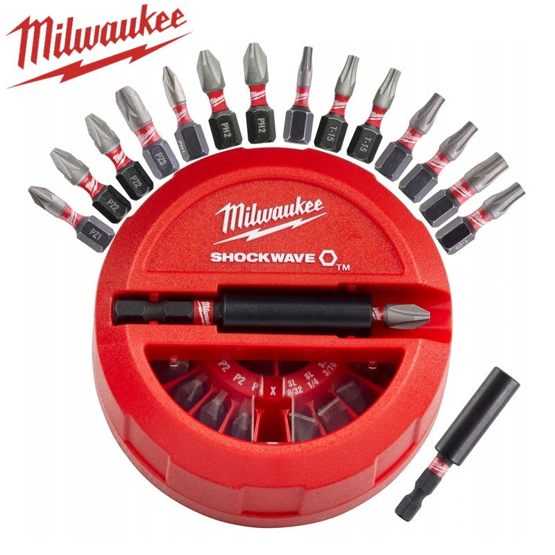 Набор из 15 предметов Milwaukee SHOCKWAVE 4.0: насадки для электроинструмента, аксессуары для дрелей, 4932430904 (art.: 3920da651fae6) - 3920da651fae6