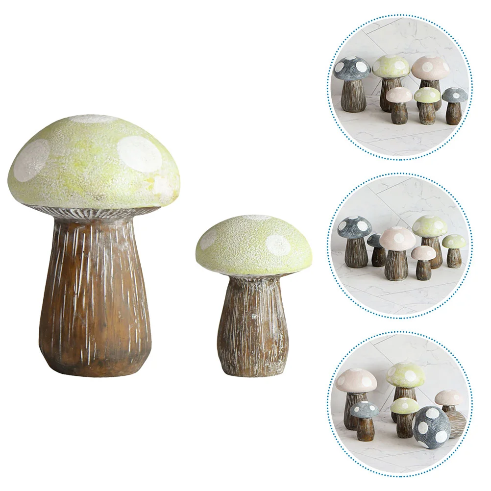 

Mushroom Resin Decor Mushrooms Miniature Figurines Garden Ornament Micro Figurine Accessories Mini Outdoor Landscape Decoration